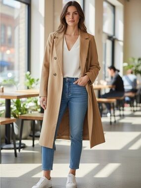 NWT Prima x Nordstrom Double Breasted Trench Coat – Size S